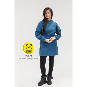 Туника женская №057560 футер на флисе (р-ры: 44-62) синий Туника женская №057560 футер на флисе (р-ры: 44-62) синий