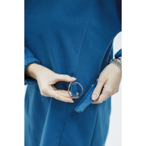 Туника женская №057560 футер на флисе (р-ры: 44-62) синий Туника женская №057560 футер на флисе (р-ры: 44-62) синий