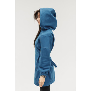 Туника женская №057560 футер на флисе (р-ры: 44-62) синий Туника женская №057560 футер на флисе (р-ры: 44-62) синий