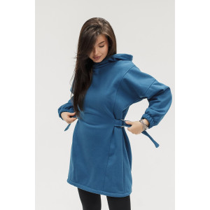 Туника женская №057560 футер на флисе (р-ры: 44-62) синий Туника женская №057560 футер на флисе (р-ры: 44-62) синий