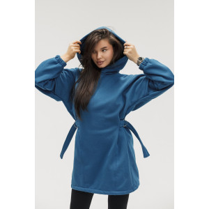 Туника женская №057560 футер на флисе (р-ры: 44-62) синий Туника женская №057560 футер на флисе (р-ры: 44-62) синий