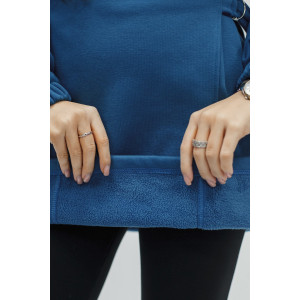 Туника женская №057560 футер на флисе (р-ры: 44-62) синий Туника женская №057560 футер на флисе (р-ры: 44-62) синий