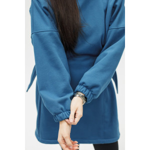 Туника женская №057560 футер на флисе (р-ры: 44-62) синий Туника женская №057560 футер на флисе (р-ры: 44-62) синий