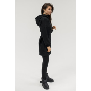 Туника женская №057560 футер на флисе (р-ры: 44-62) черный Туника женская №057560 футер на флисе (р-ры: 44-62) черный