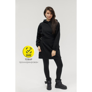 Туника женская №057560 футер на флисе (р-ры: 44-62) черный Туника женская №057560 футер на флисе (р-ры: 44-62) черный