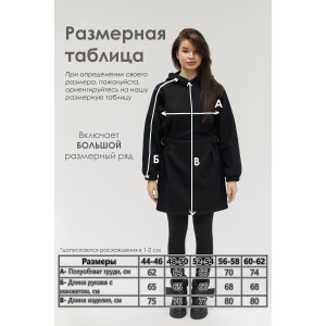 Туника женская №057560 футер на флисе (р-ры: 44-62) черный Туника женская №057560 футер на флисе (р-ры: 44-62) черный