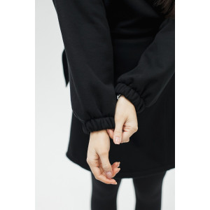 Туника женская №057560 футер на флисе (р-ры: 44-62) черный Туника женская №057560 футер на флисе (р-ры: 44-62) черный