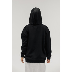 Худи женское №057559 футер на флисе (р-ры: 42-56) черный