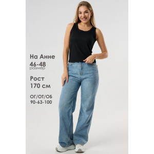 Майка женская №057558 лапша (р-ры: 38-48) черный