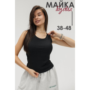 Майка женская №057558 лапша (р-ры: 38-48) черный