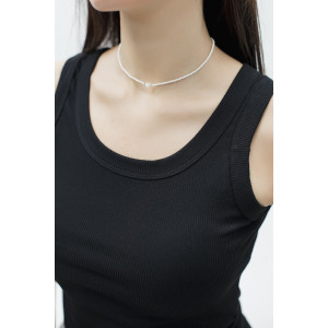 Майка женская №057558 лапша (р-ры: 38-48) черный