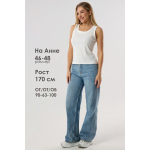 Майка женская №057558 лапша (р-ры: 38-48) белый Майка женская №057558 лапша (р-ры: 38-48) белый