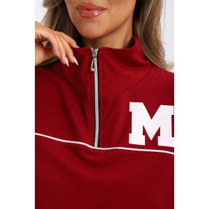 Костюм двойка женский №74720 футер 2-х нитка (р-ры: 42-56) бордовый