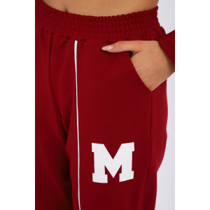 Костюм двойка женский №74720 футер 2-х нитка (р-ры: 42-56) бордовый