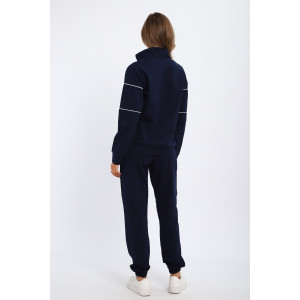 Костюм двойка женский №74720 футер 2-х нитка (р-ры: 42-56) синий