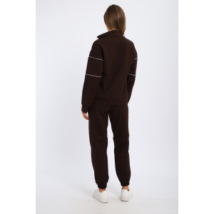 Костюм двойка женский №74720 футер 2-х нитка (р-ры: 42-56) шоколадный