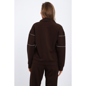 Костюм двойка женский №74720 футер 2-х нитка (р-ры: 42-56) шоколадный