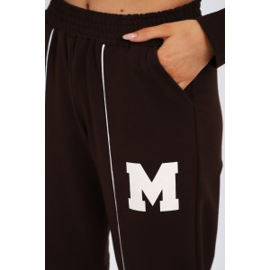 Костюм двойка женский №74720 футер 2-х нитка (р-ры: 42-56) шоколадный