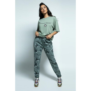 Костюм двойка женский №395 кулирка с лайкрой (р-ры: 46-56) хаки Костюм двойка женский №395 кулирка с лайкрой (р-ры: 46-56) хаки