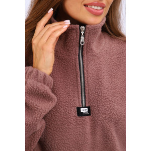 Толстовка женская №001 флис-футер (р-ры: 44-52) коричневый