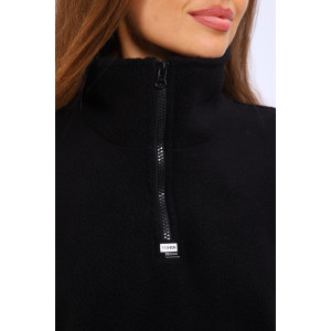 Толстовка женская №001 флис-футер (р-ры: 44-52) черный