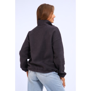 Толстовка женская №001 флис-футер (р-ры: 44-52) графит Толстовка женская №001 флис-футер (р-ры: 44-52) графит