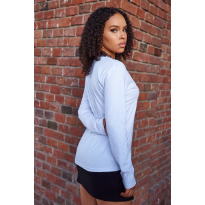 Лонгслив женский №057523 "База" кулирка пенье компакт (р-ры: 46-64) белый