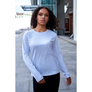 Лонгслив женский №057523 "База" кулирка пенье компакт (р-ры: 46-64) белый