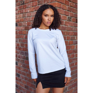Лонгслив женский №057523 "База" кулирка пенье компакт (р-ры: 46-64) белый