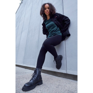 Лонгслив женский №057523 "База" кулирка пенье компакт (р-ры: 46-64) зеленый