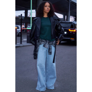 Лонгслив женский №057523 "База" кулирка пенье компакт (р-ры: 46-64) зеленый