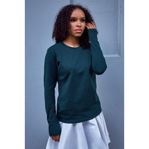 Лонгслив женский №057523 "База" кулирка пенье компакт (р-ры: 46-64) зеленый
