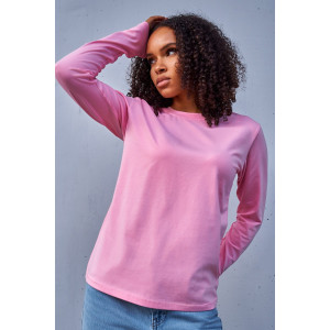 Лонгслив женский №057523 "База" кулирка пенье компакт (р-ры: 46-64) розовый