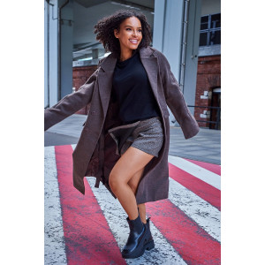 Лонгслив женский №057523 "База" кулирка пенье компакт (р-ры: 46-64) черный