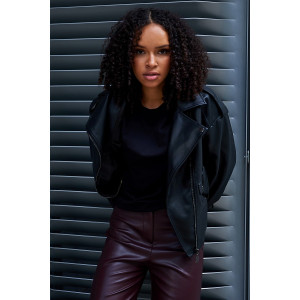 Лонгслив женский №057523 "База" кулирка пенье компакт (р-ры: 46-64) черный