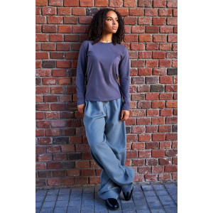 Лонгслив женский №057523 "База" кулирка пенье компакт (р-ры: 46-64) графит