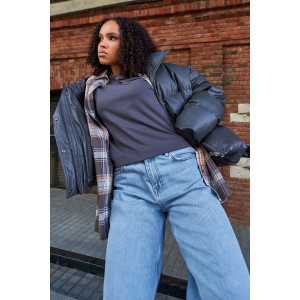 Лонгслив женский №057523 "База" кулирка пенье компакт (р-ры: 46-64) графит