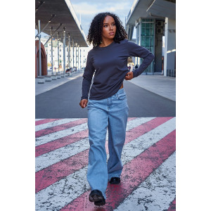 Лонгслив женский №057523 "База" кулирка пенье компакт (р-ры: 46-64) графит