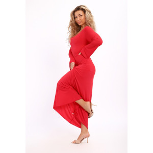 Платье женское №5744 лапша (р-ры: 44-54) фуксия Платье женское №5744 лапша (р-ры: 44-54) фуксия