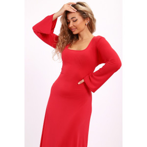 Платье женское №5744 лапша (р-ры: 44-54) фуксия Платье женское №5744 лапша (р-ры: 44-54) фуксия