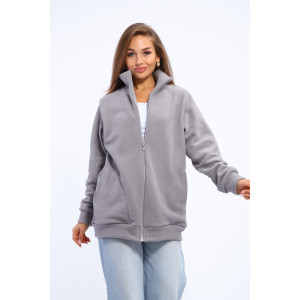 Толстовка женская №002 флис (р-ры: 48-66) серый