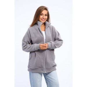 Толстовка женская №002 флис (р-ры: 48-66) серый