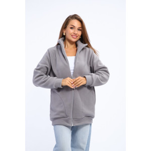 Толстовка женская №002 флис (р-ры: 48-66) серый