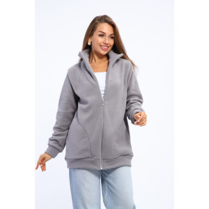 Толстовка женская №002 флис (р-ры: 48-66) серый