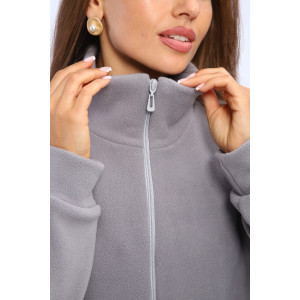 Толстовка женская №002 флис (р-ры: 48-66) серый