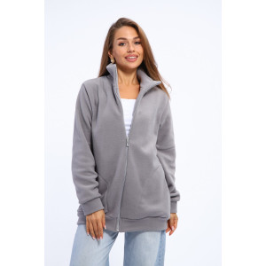 Толстовка женская №002 флис (р-ры: 48-66) серый