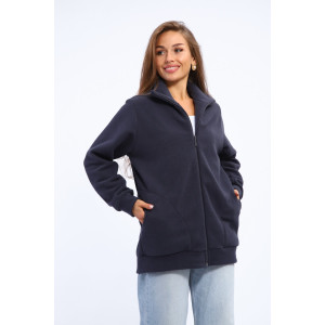 Толстовка женская №002 флис (р-ры: 48-66) графит