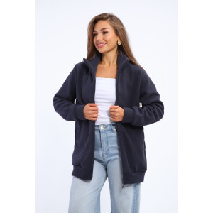 Толстовка женская №002 флис (р-ры: 48-66) графит