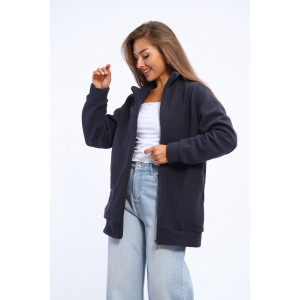 Толстовка женская №002 флис (р-ры: 48-66) графит