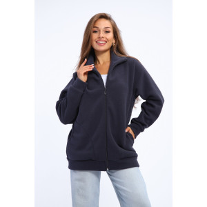 Толстовка женская №002 флис (р-ры: 48-66) графит